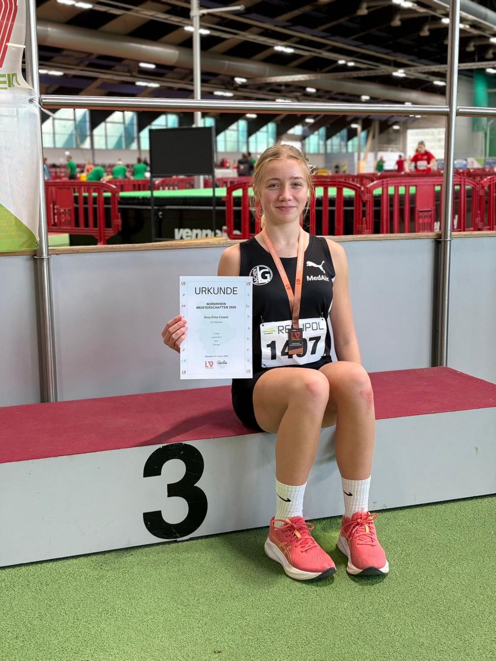 Bronze für Soey Cüpper ( W13) über 60 m